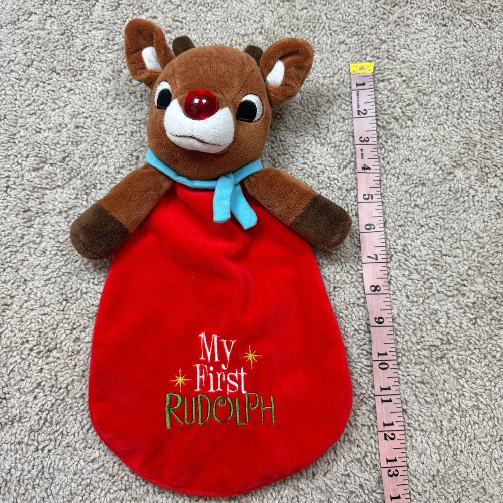 Rashti & Rashti My First Rudolph Red-Nosed Reindeer Light Up Lovey H34118H - Picture 2 of 7